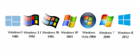 Logo des différentes versions de Windows